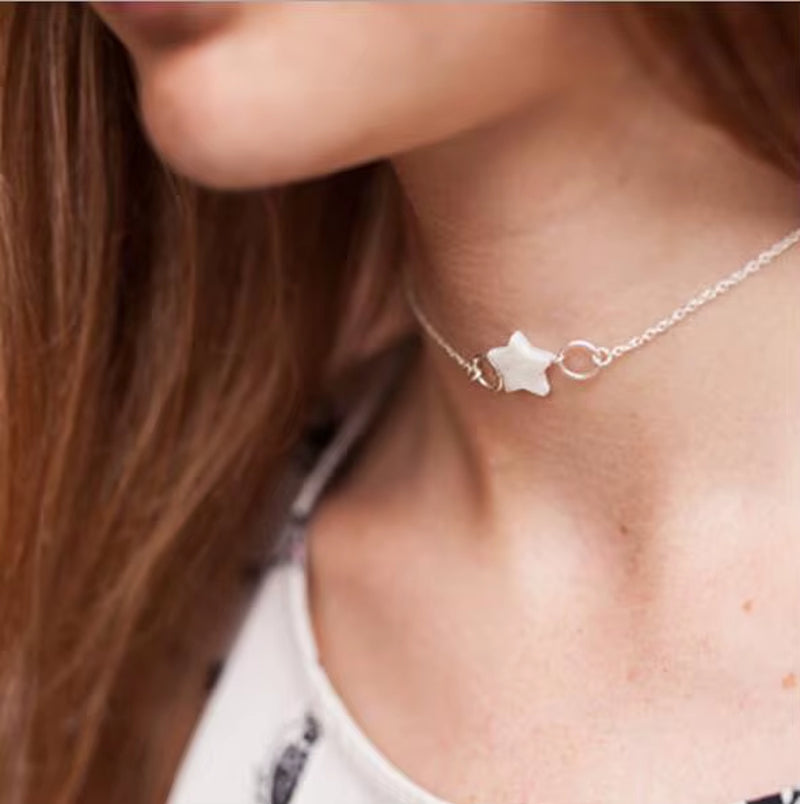 Aihua High Quality Clavicle Chain Jewelry Gold Silver Color Bird Pigeon Hearts Stars Choker Necklaces for Women Daily Collares