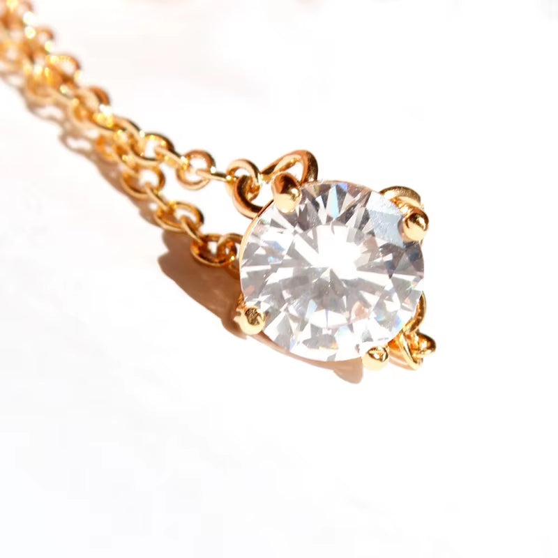 Shiny Zircon Invisible Transparent Thin Line Simple Choker Necklace Women Jewelry Collana Kolye Bijoux Collares Collier
