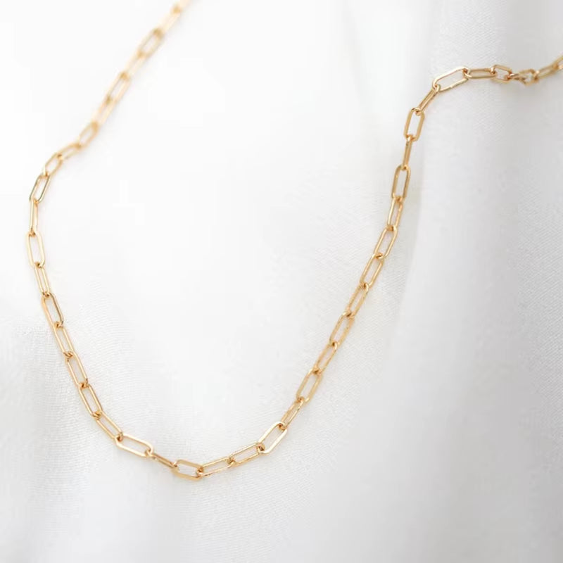 14K Gold Filled Necklace Handmade Gold Choker Boho Chain Collier Femme Kolye Collares Women Jewelry Necklace for Women