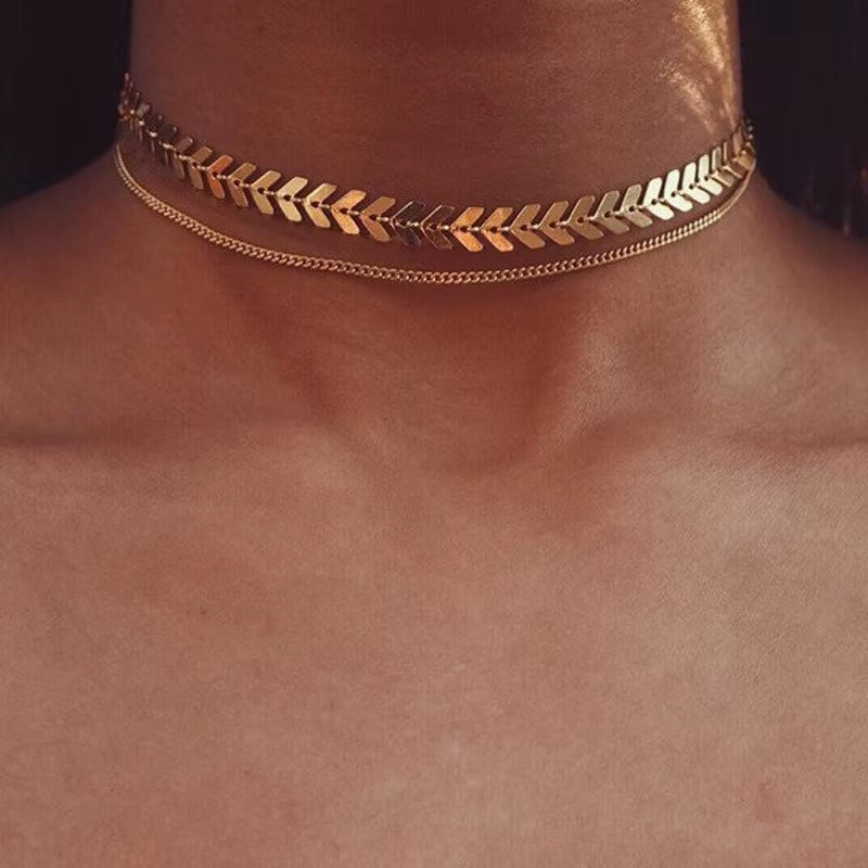 Aihua High Quality Clavicle Chain Jewelry Gold Silver Color Bird Pigeon Hearts Stars Choker Necklaces for Women Daily Collares